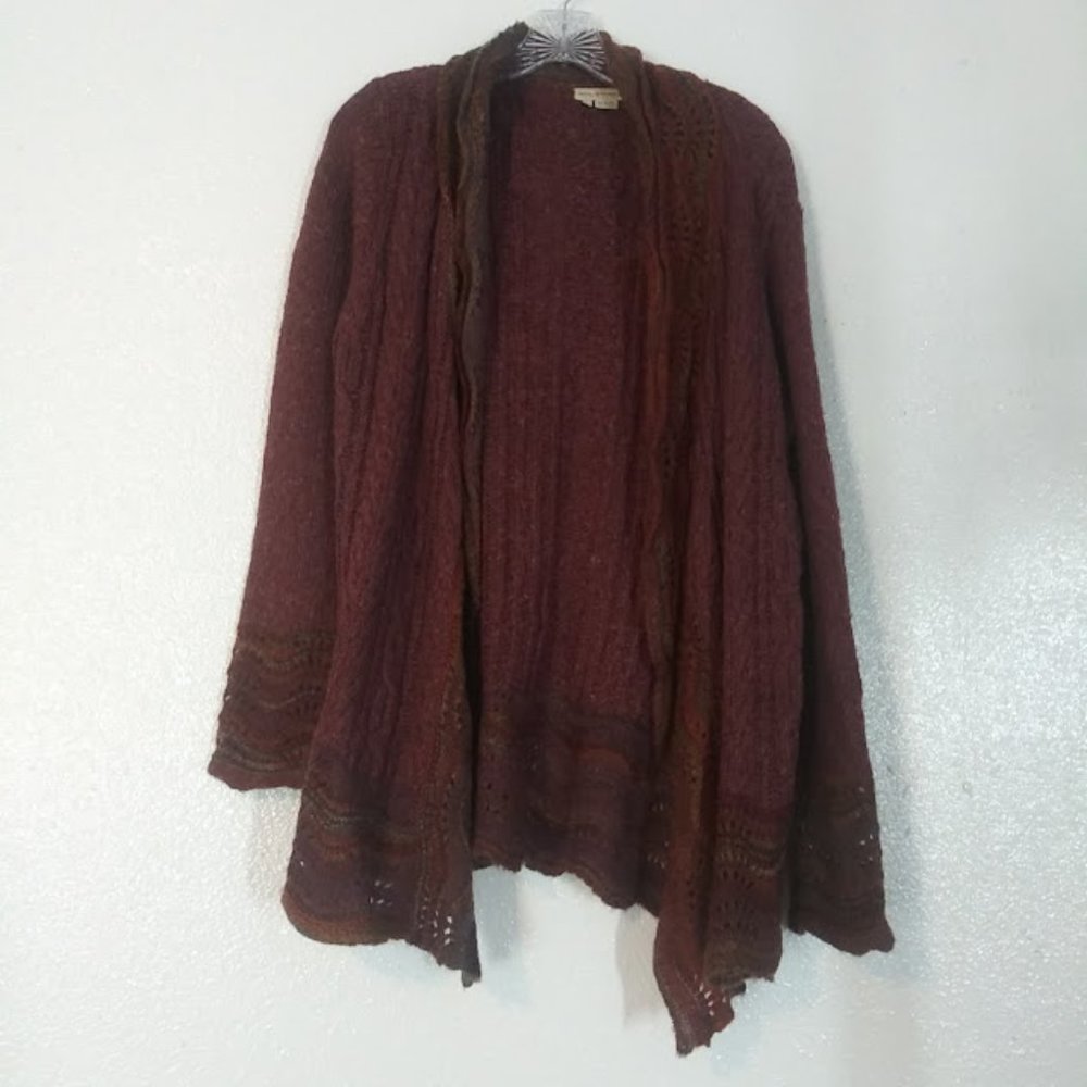 Royal Robbins women's size L burgundy multicolored cardigan sweater